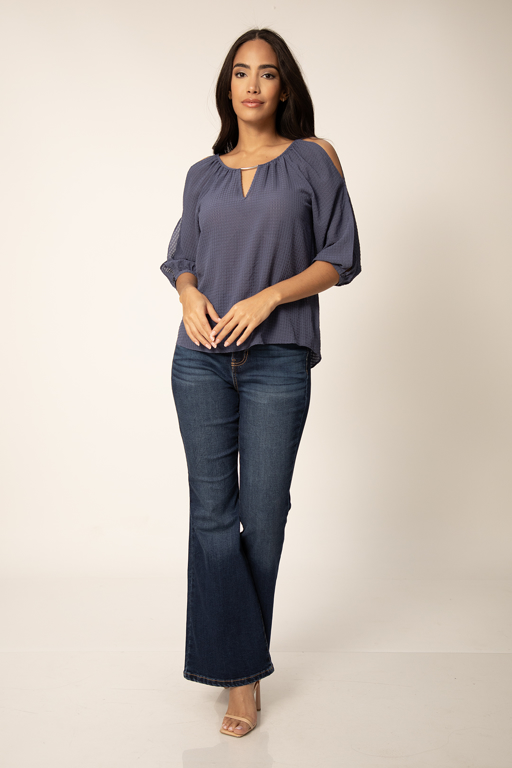 Imagen de BLUSA NAVY CORRUGADA